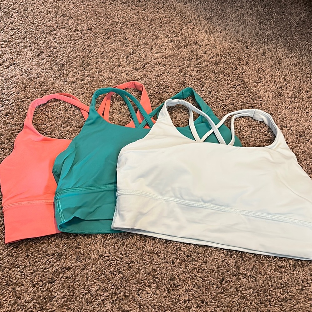 Pack of 3 Lululemon energy long line sports bras
